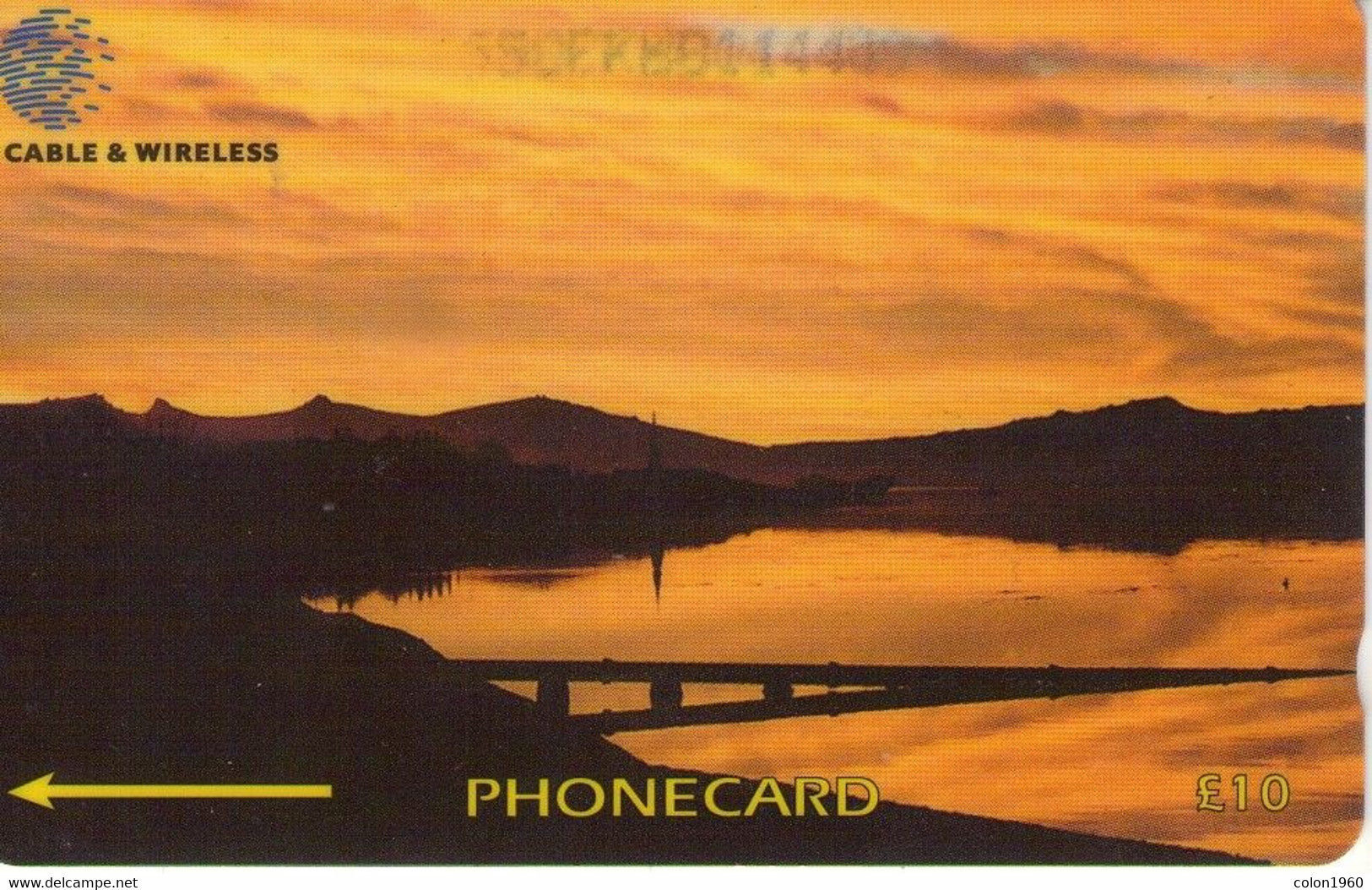 FALKLAND ISLANDS (MALVINAS). FLK-339A. Sunset Port Stanley. 20000 Ex. 339CFKA. (017) - Falklandeilanden