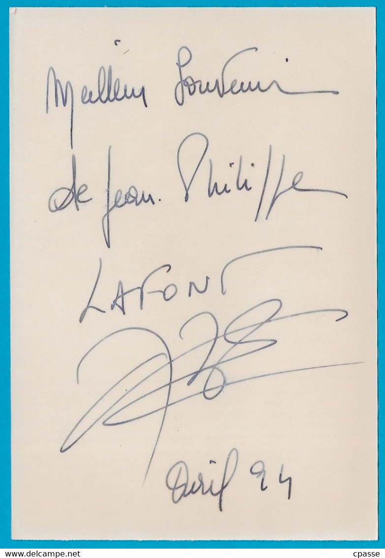 PHOTO Photographie Avec Dédicace JEAN-PHILIPPE LAFONT Baryton Basse Opéra Né à 31 Toulouse En 1951 ** Autographe - Autographes