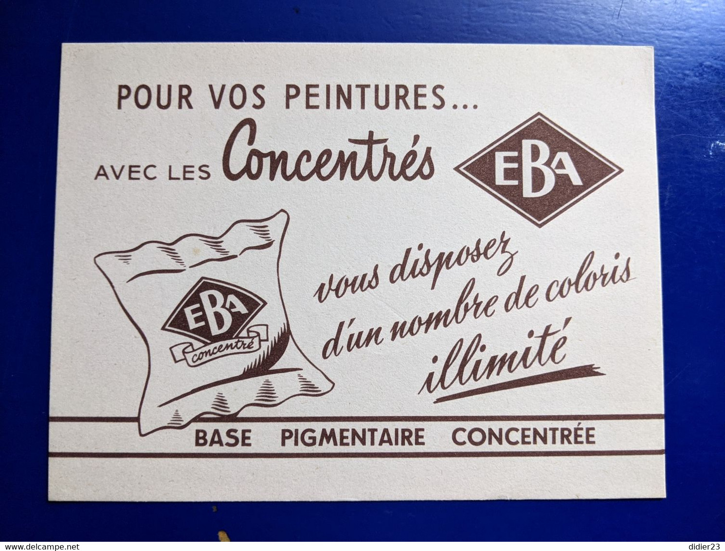 BUVARD PUBLICITAIRE PEINTURE EAB  ILLUSTRATEUR  ? - Farben & Lacke