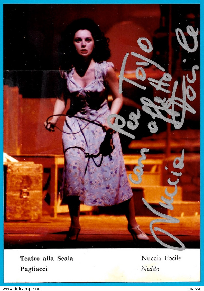 PHOTO Photographie Dédicace NUCCIA FOCILE Soprano Opéra (Militello In Val Di Catania 1961) Teatro Alla Scala *Autographe - Autographes