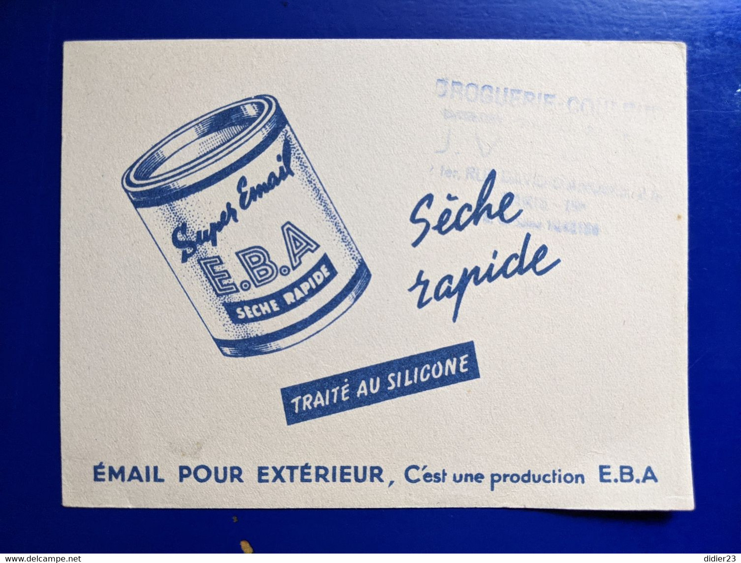 BUVARD PUBLICITAIRE  EMAIL POUR EXTERIEUR EBA - Peintures