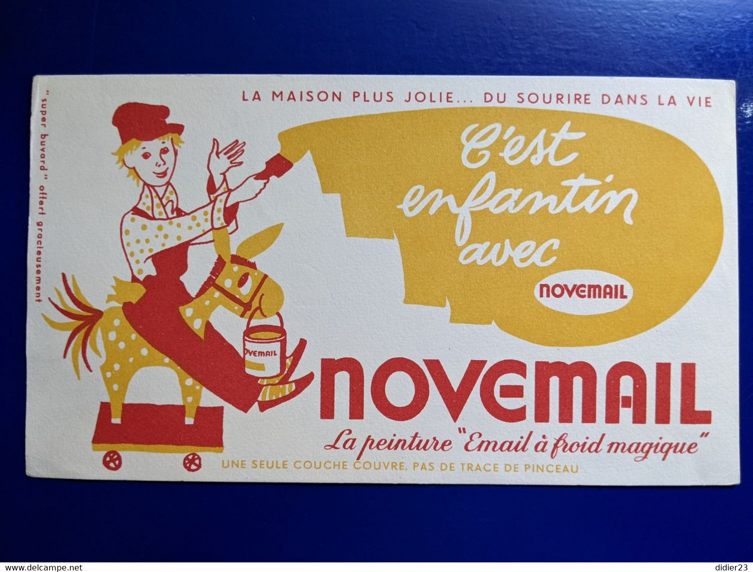 BUVARD PUBLICITAIRE  NOVEMAIL - Paints