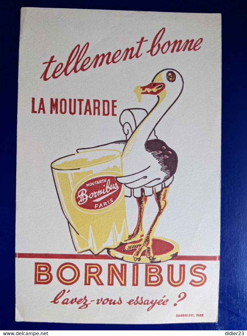 BUVARD PUBLICITAIRE  MOUTARDE  BORNIBUS - Moutardes