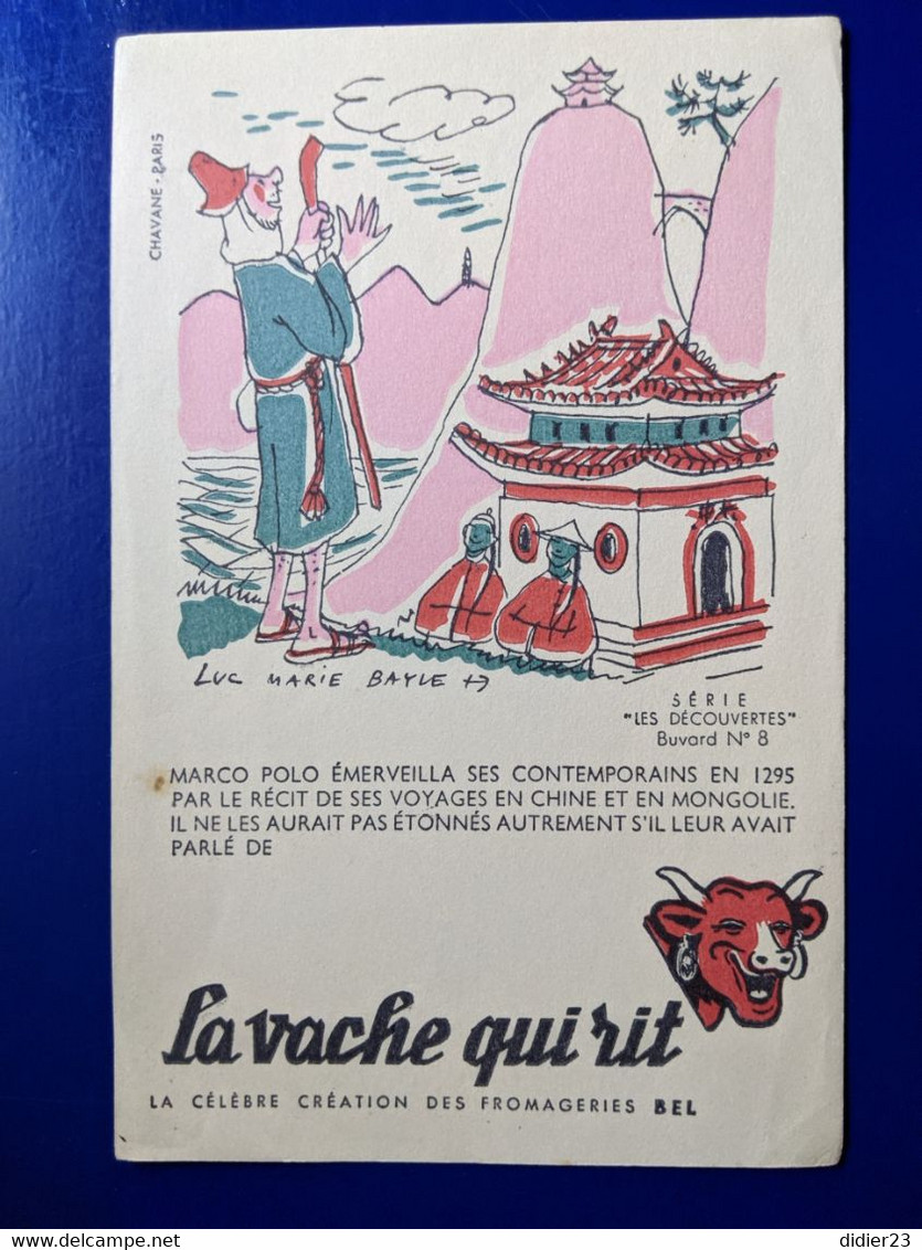 BUVARD PUBLICITAIRE  FROMAGE LA VACHE QUI RIT ILLUSTRATEUR LUC MARIE BAYLE   MARCO - Moutardes