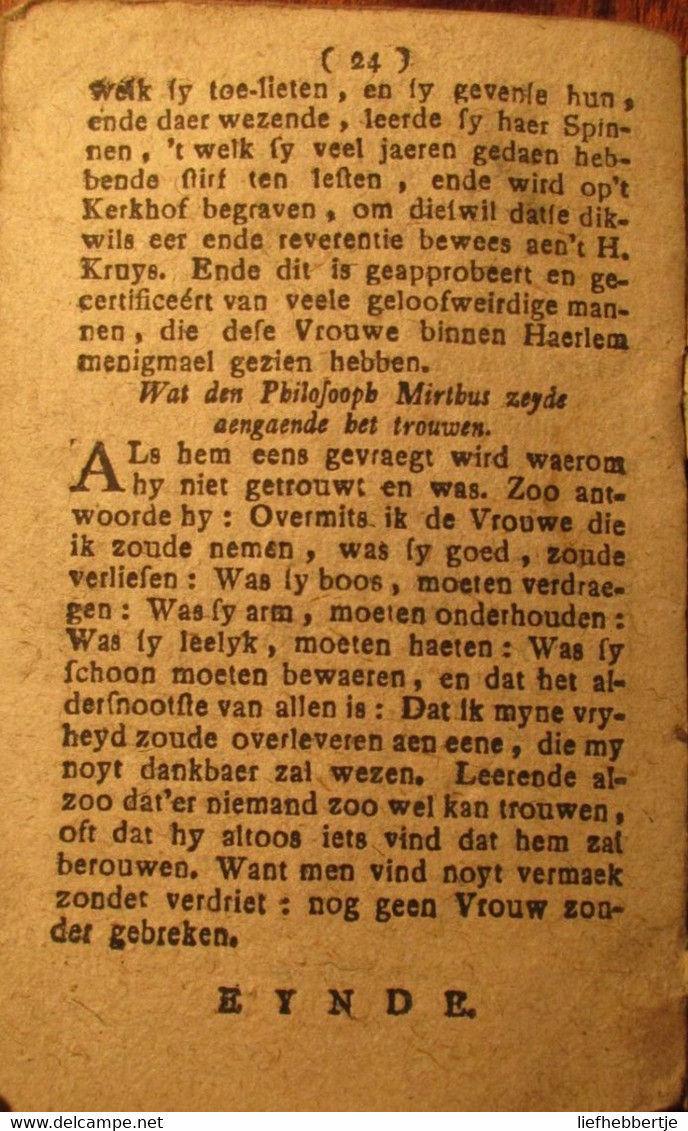 Het Kluchtig Leven Van Den Jongen Jakke Met Syn Fluytjen - Zeldzaam Volksboekje - Amsterdam, Bij Claes - Antique