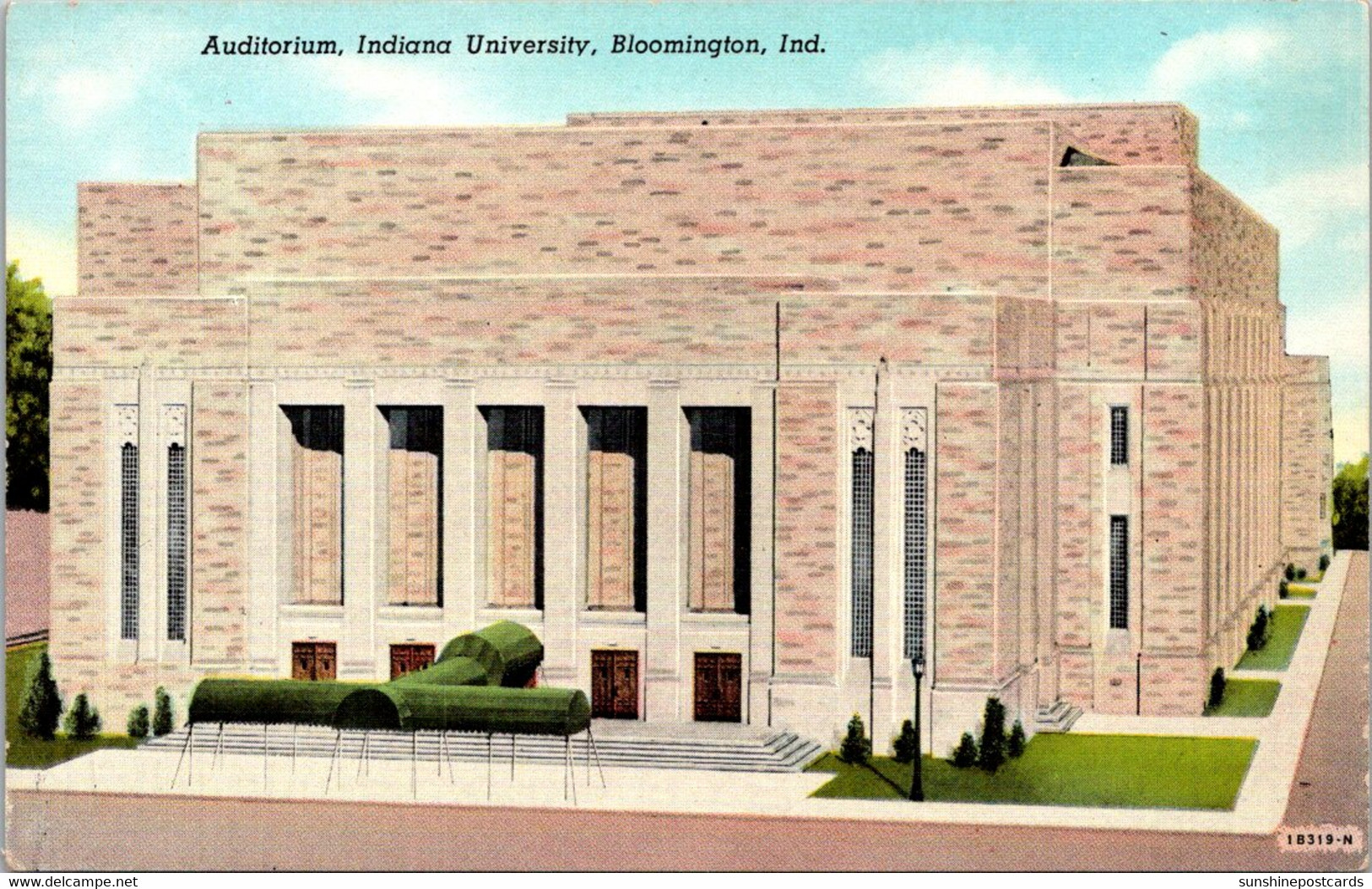 Indiana Bloomington Auditorium Indiana University Curteich - Bloomington