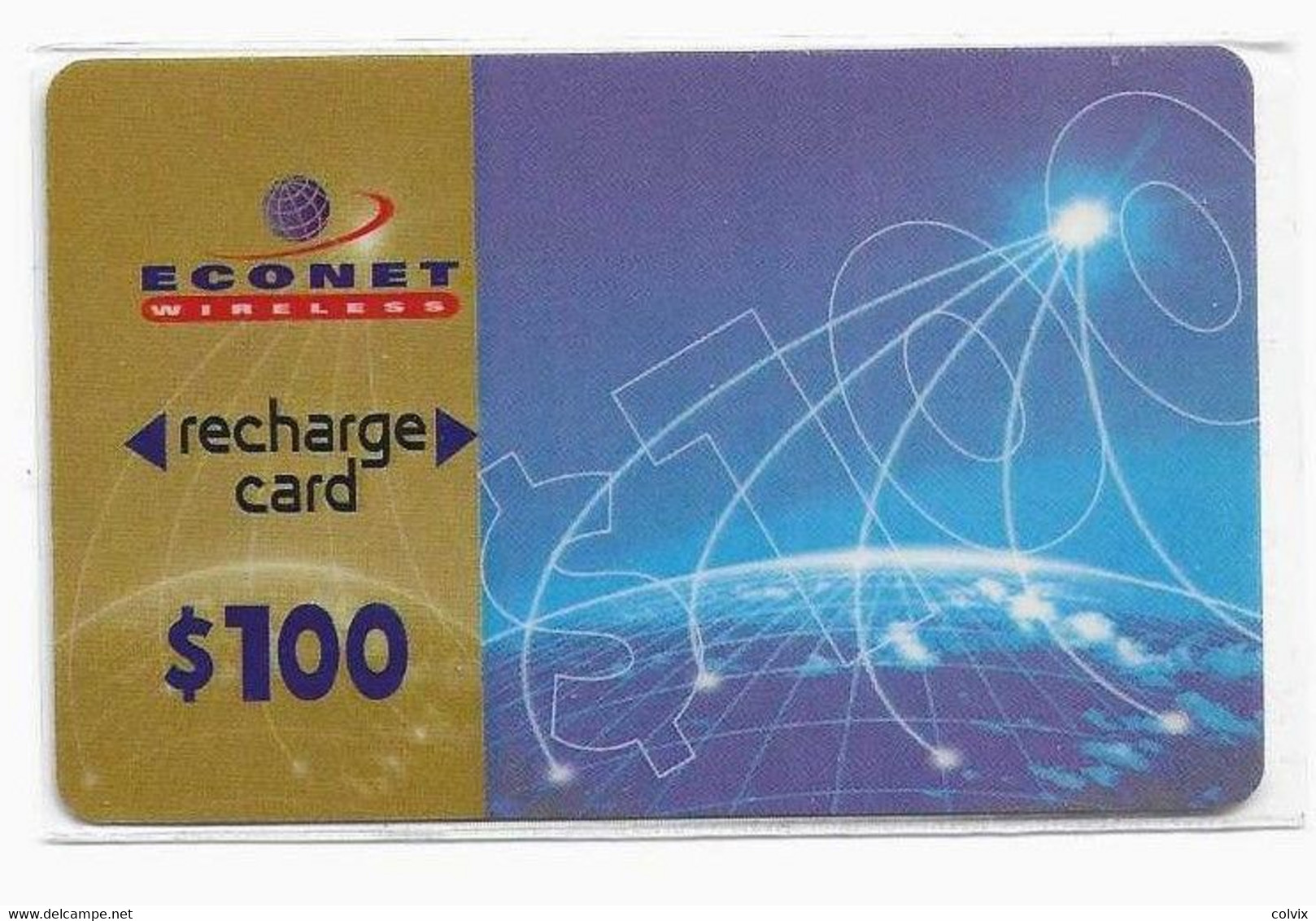 ZIMBABWE PREPAYEE ECONET 100$ Date 06/99 - Simbabwe