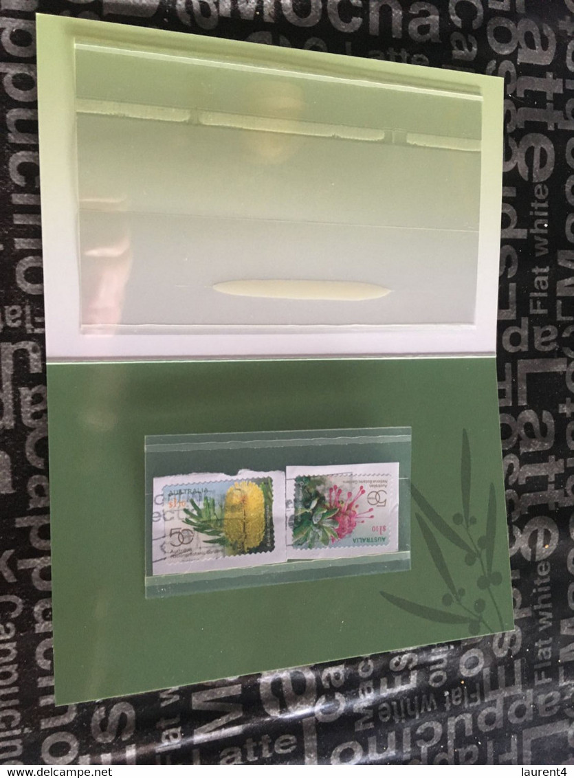 (4 C 26) Australia Post - Presentation Folder With 2 Used One Paper Wattle Wonders Stamp (as Seen) - Sonstige & Ohne Zuordnung