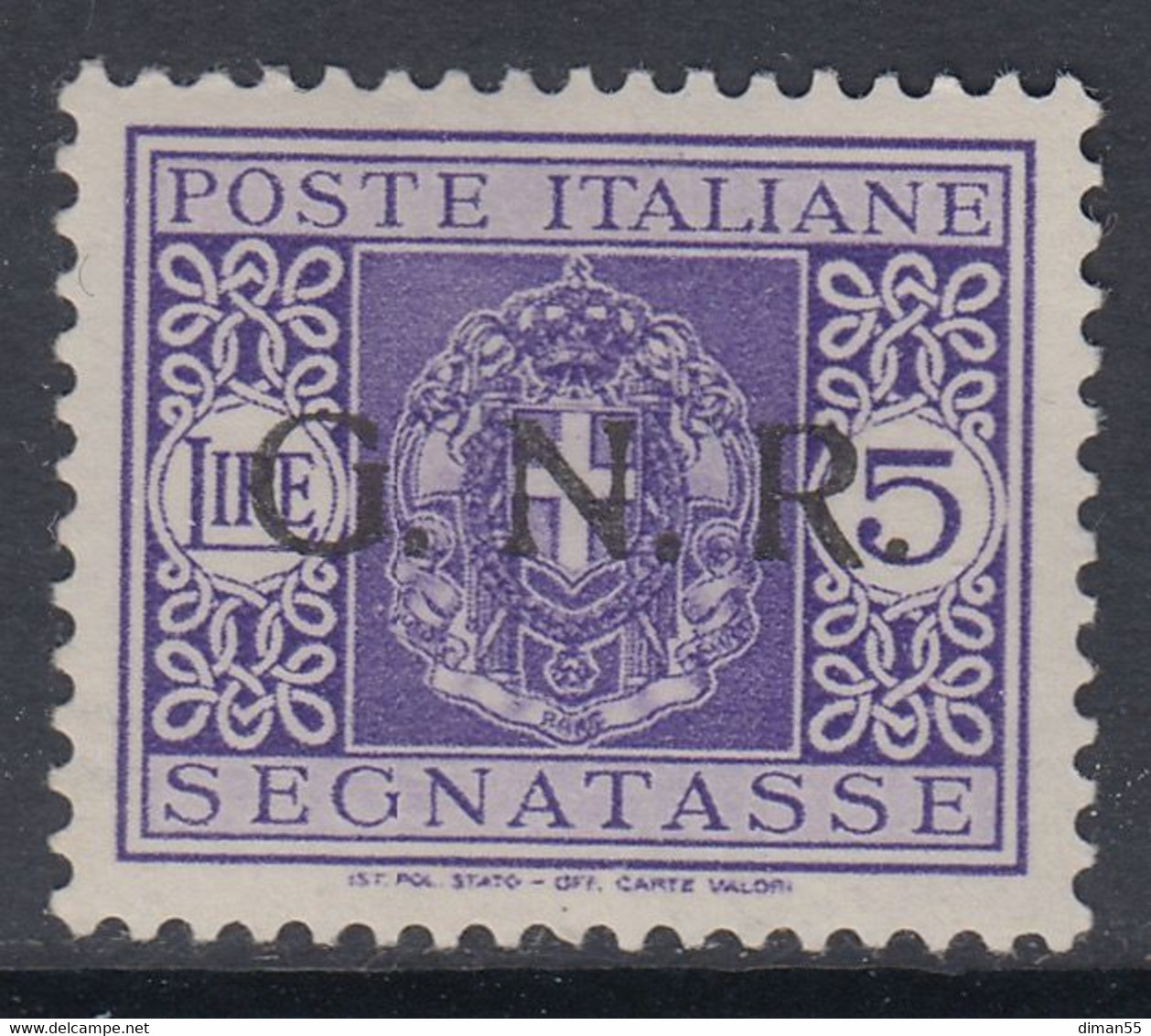 Italy - 1944 R.S.I. - Tax N.57 (Verona) - Cat. 900 Euro - Firmato Oliva - Gomma Integra - MNH** - Portomarken