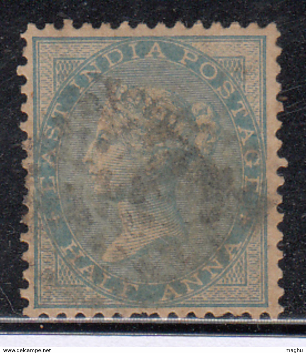 British East India Used 1856, Half Anna, No Watermark - 1854 East India Company Administration