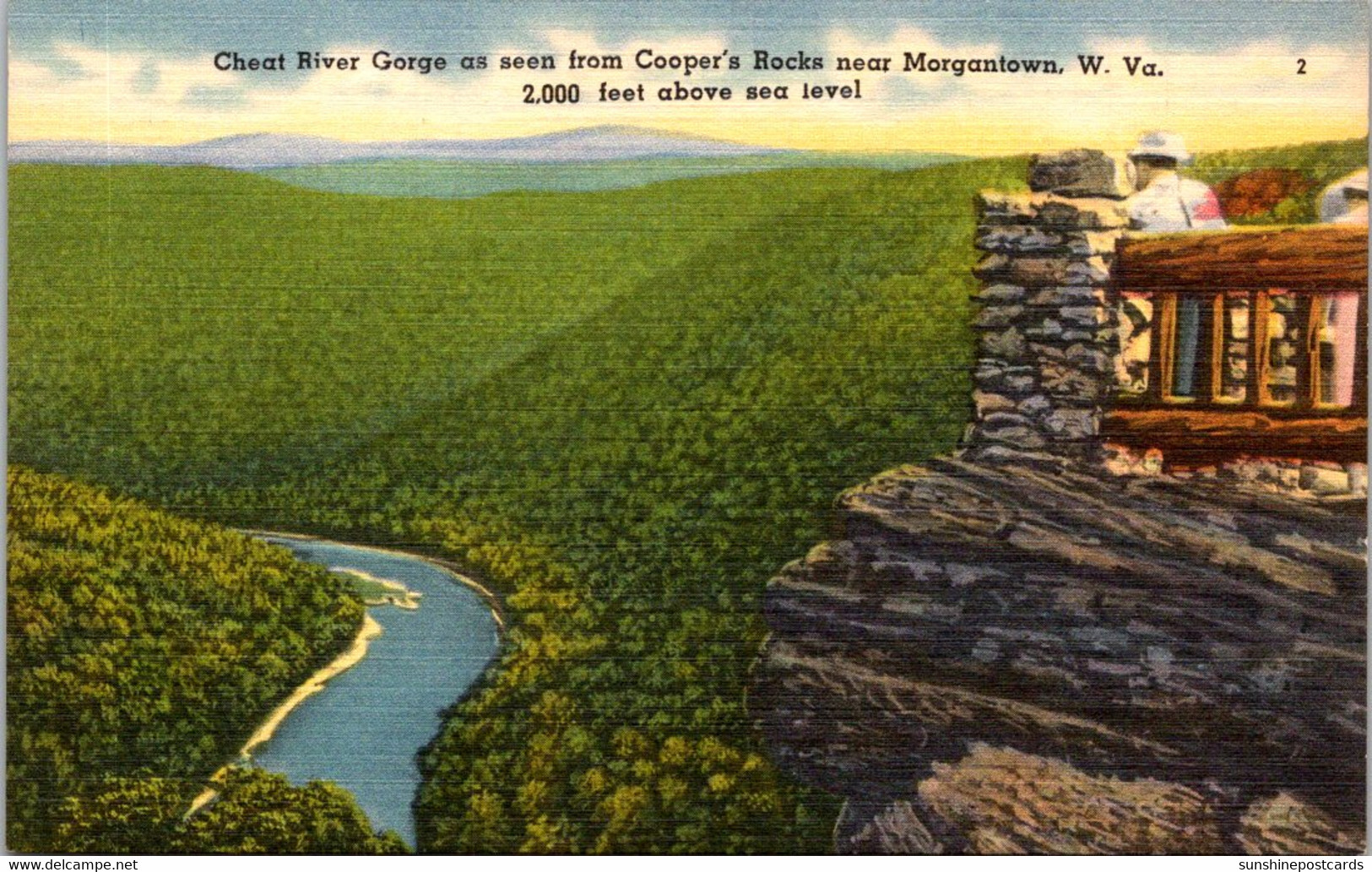 West Virginia Cheat River Gorge Seen From Cooper's Rocks Near Morgantown - Morgantown