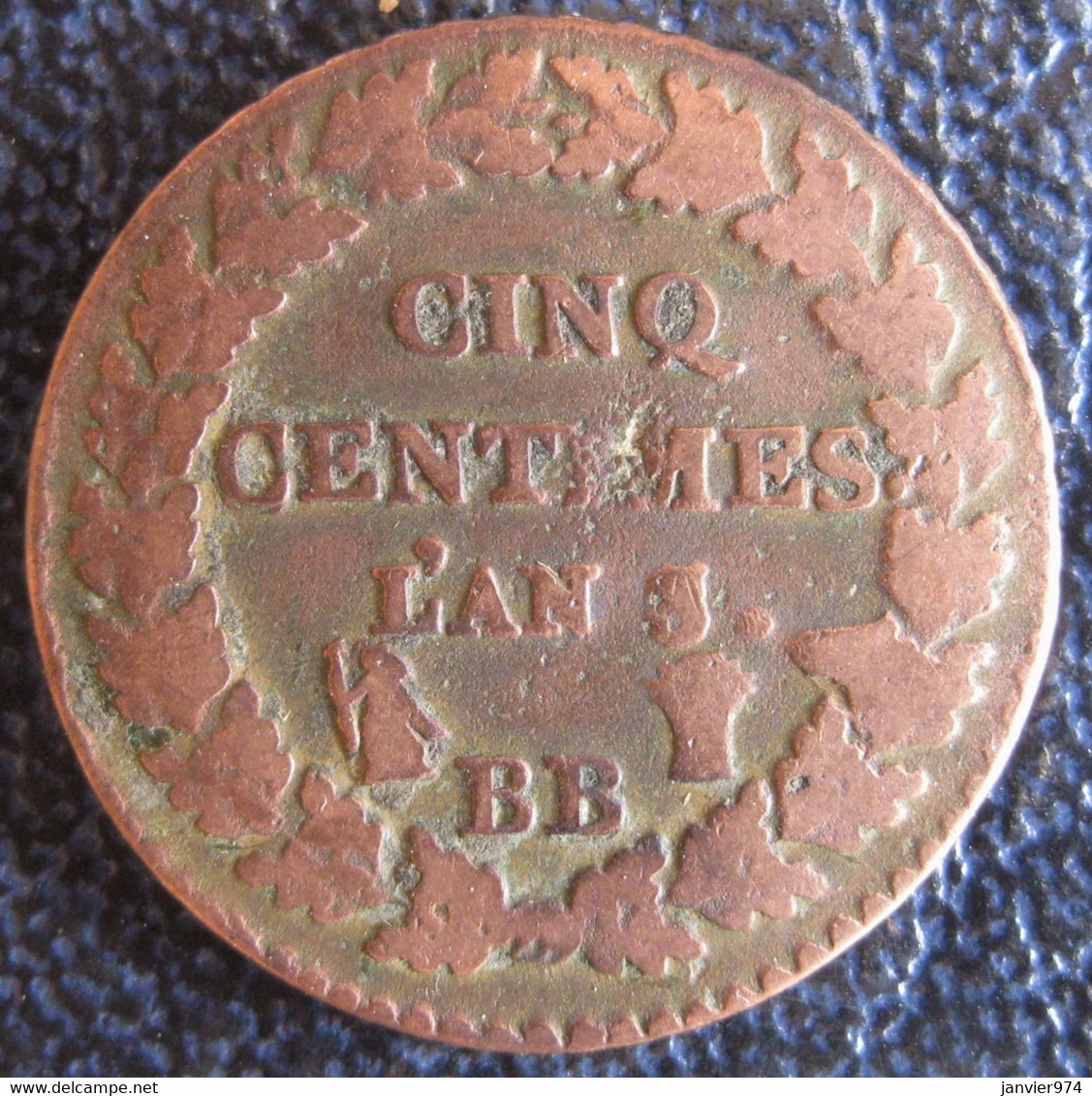 Cinq Centimes Dupré AN 6/5 BB Strasbourg, Référence Le Franc 19 - 1795-1799 Direttorio