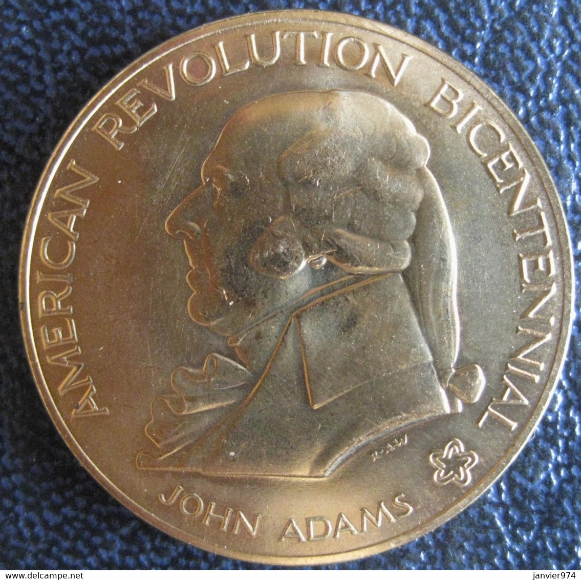 Medal American Revolution Bicentennial  John Adams (1974) - Otros & Sin Clasificación