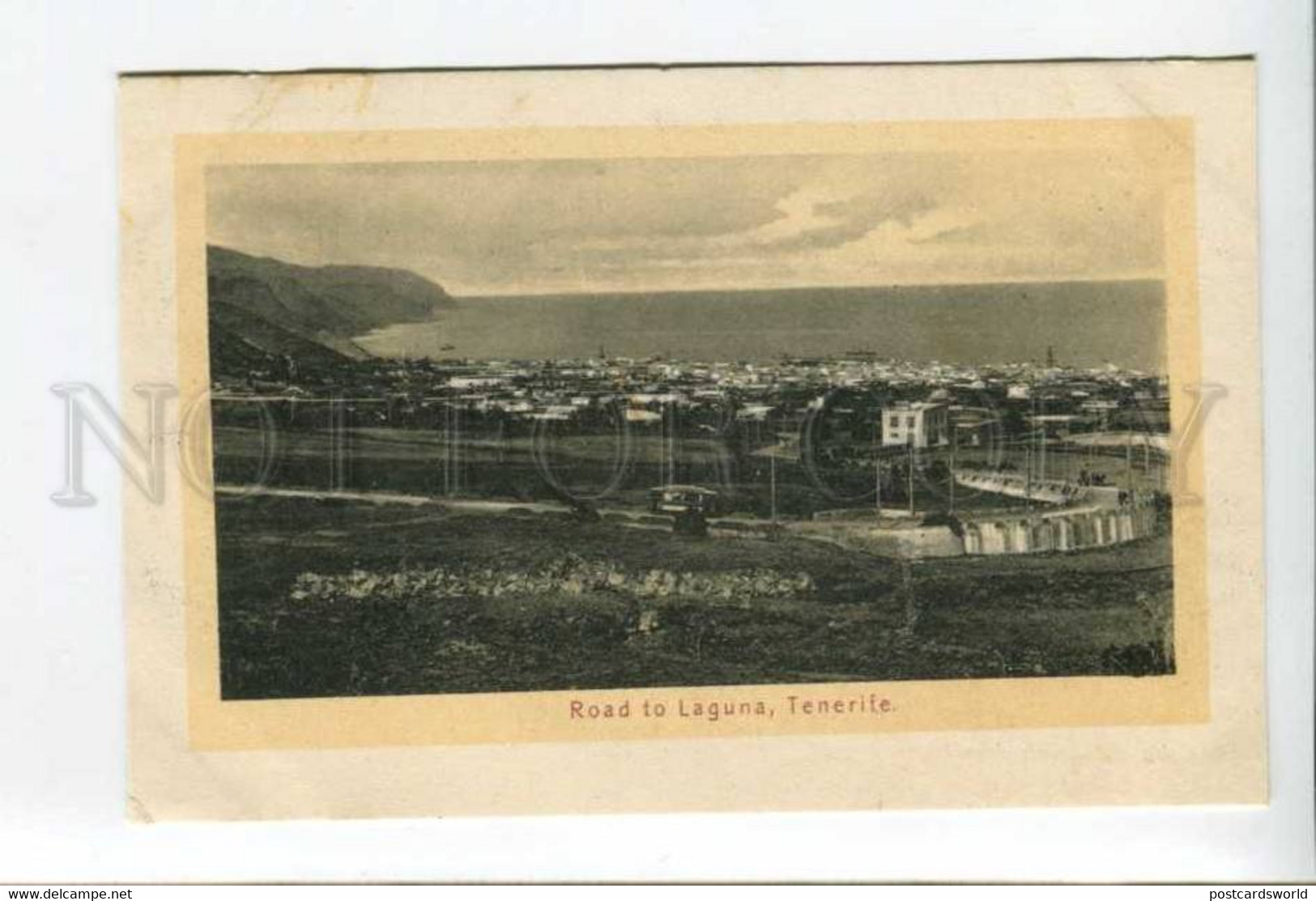 424414 Spain Canary Islands Tenerife Road To Laguna TRAM Vintage Postcard - Tenerife