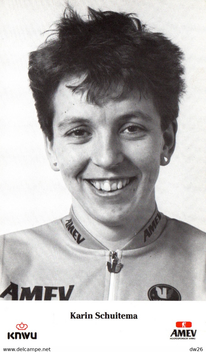 Fiche Cyclisme - Karin Schuitema, Coureuse Cycliste Néerlandaise, Equipe AMEV 1990 - Deportes