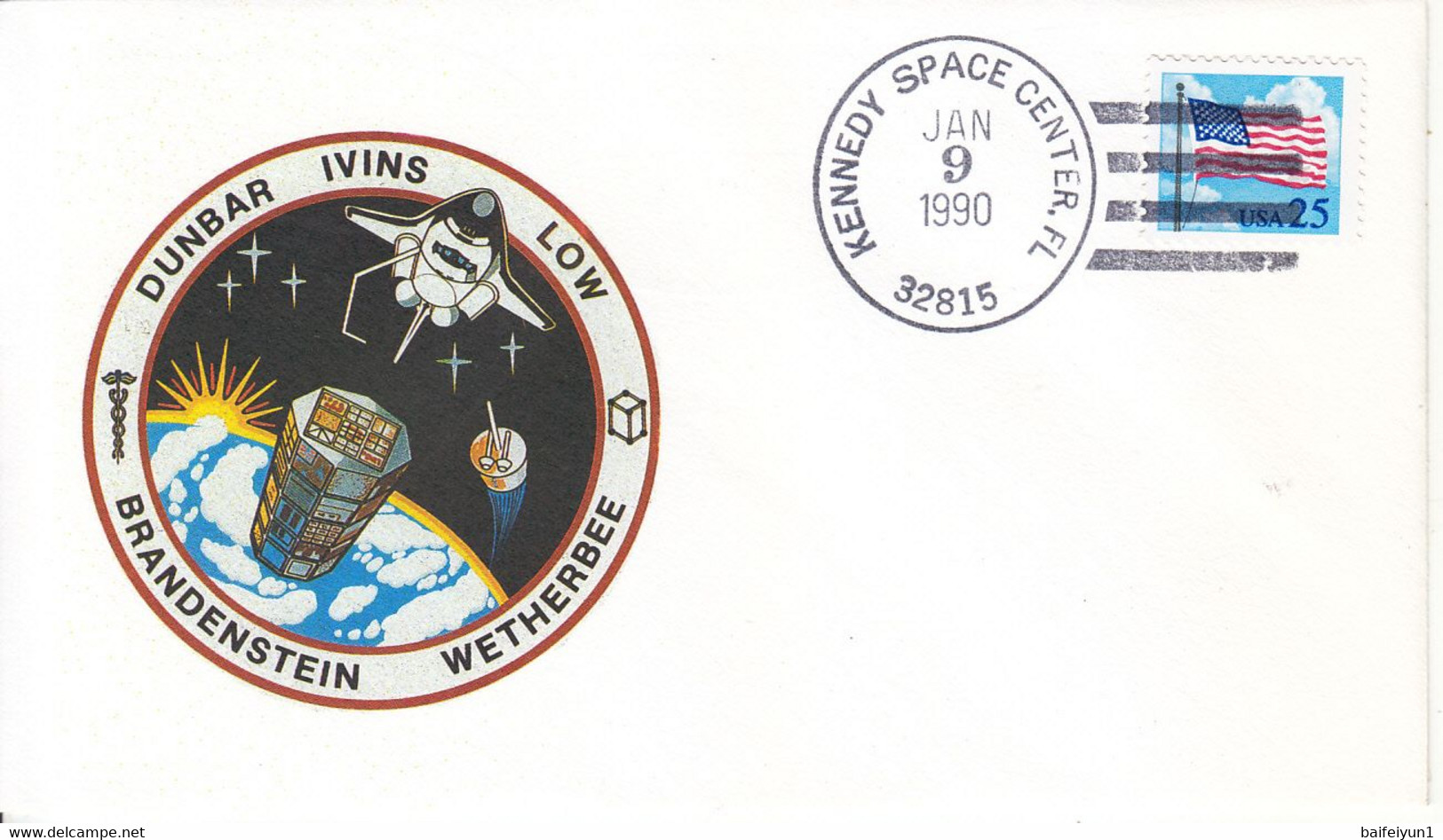 1990 USA Space Shuttle Columbia STS-32 Columbia Commemorative Cover - America Del Nord