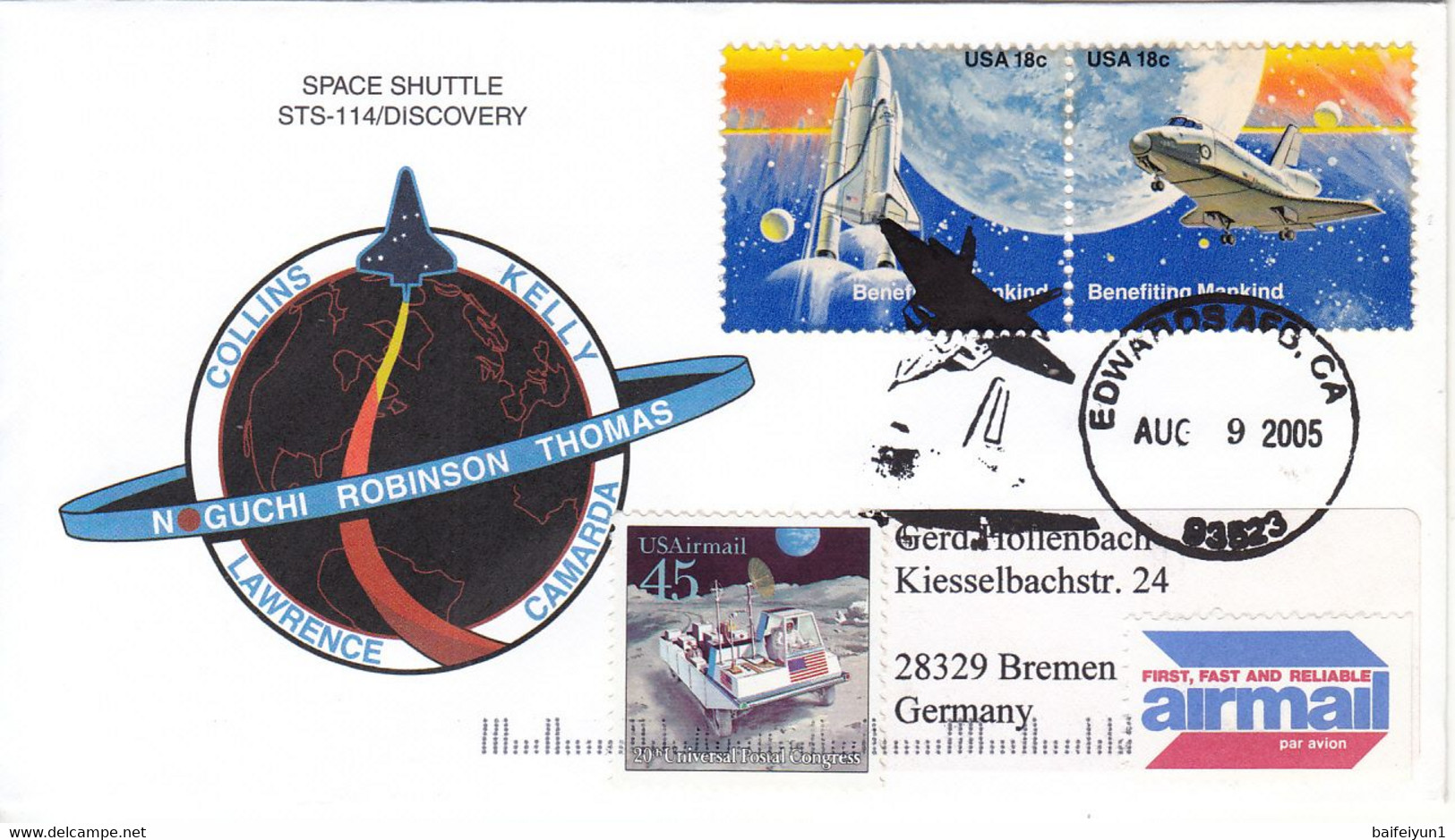 2005 USA Space Shuttle Discovery STS-114 Commemorative Cover - Amérique Du Nord