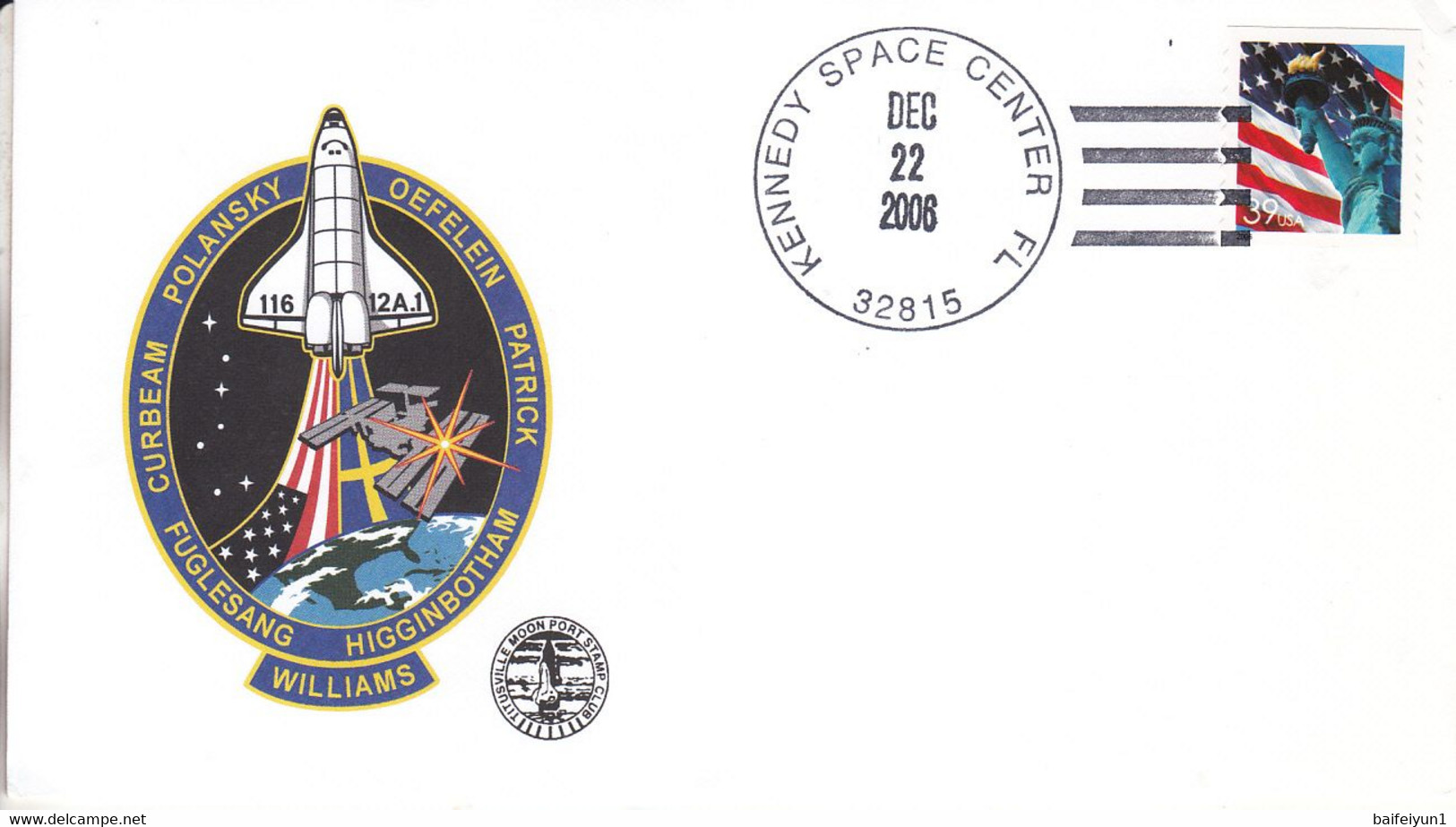 2006 USA Space Shuttle Discovery STS-116 Commemorative Cover - Noord-Amerika