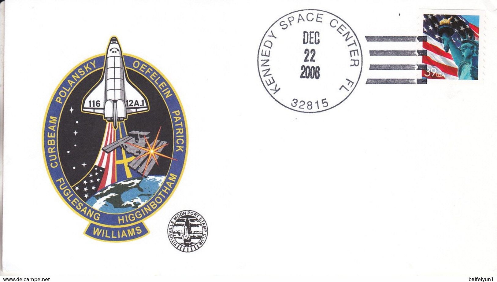 2006 USA Space Shuttle Discovery STS-116 Commemorative Cover - América Del Norte