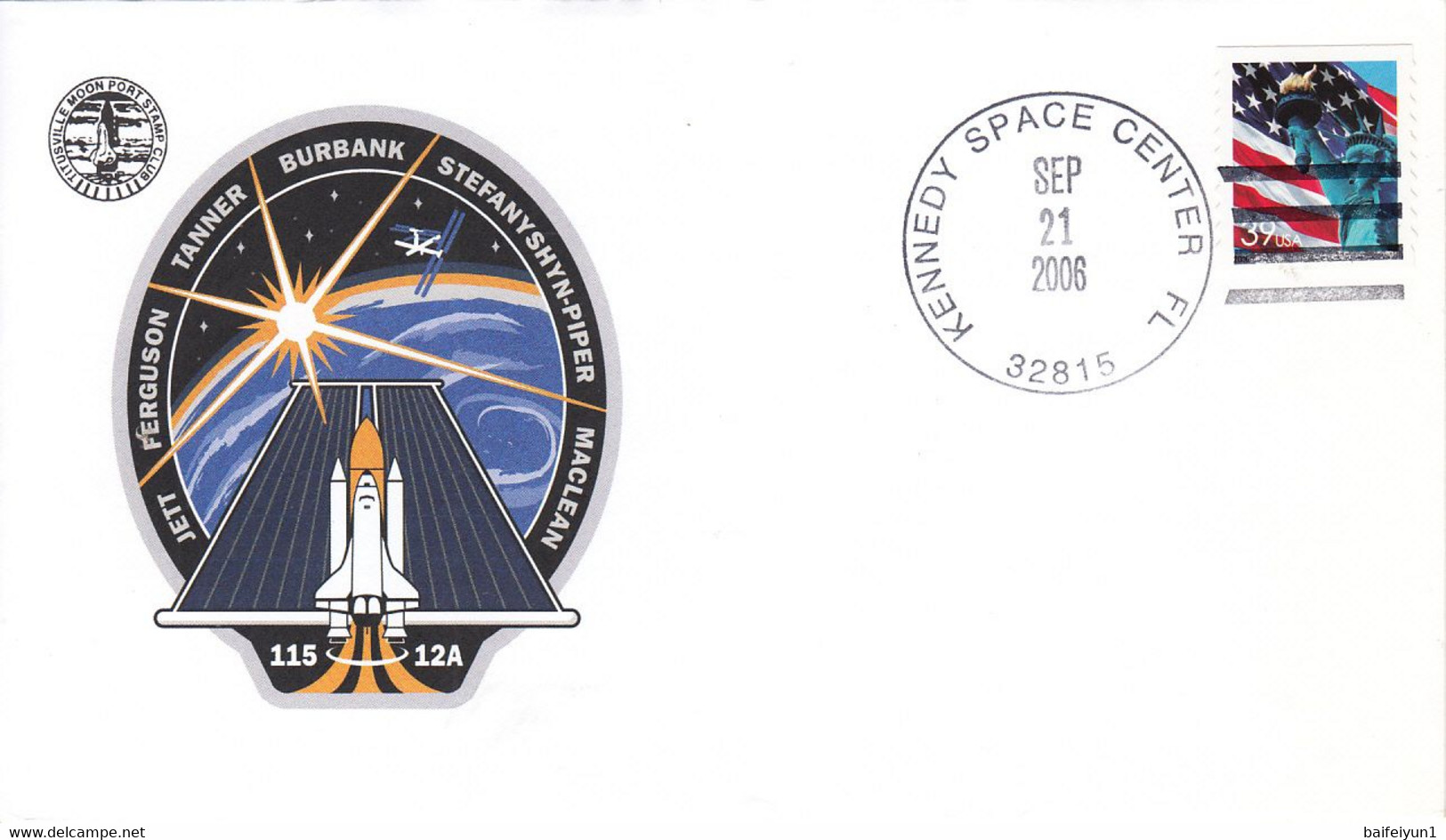 2006 USA Space Shuttle Atlantis STS-115 Commemorative Cover - North  America