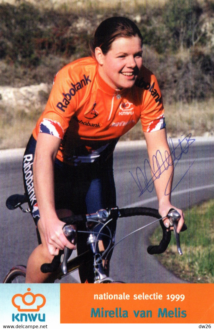 Fiche Cyclisme - Mirella Van Melis, Championne Cycliste Néerlandaise - Equipe Rabobank - Carte Dédicacée - Sport