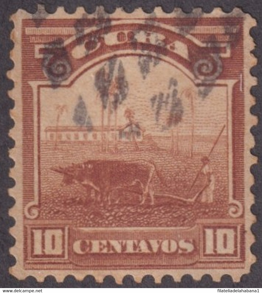 1899-557 CUBA US OCCUPATION 1899 10c FANCY CANCEL. - Used Stamps