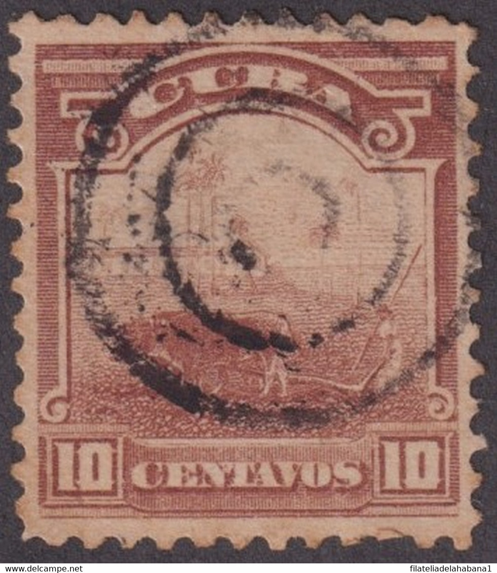 1899-558 CUBA US OCCUPATION 1899 10c FANCY CANCEL POSTAGE DUE - Used Stamps