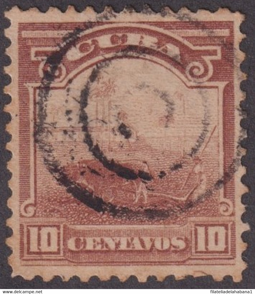 1899-558 CUBA US OCCUPATION 1899 10c FANCY CANCEL POSTAGE DUE - Usados