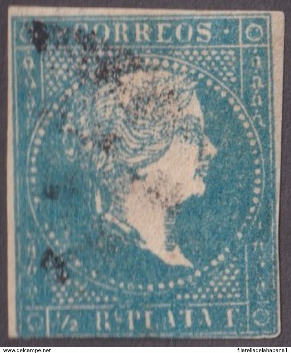 1857-352 CUBA ANTILLAS PUERTO RICO SPAIN 1857 1/2 R "CORRCOS" X "CORREOS". - Prefilatelia