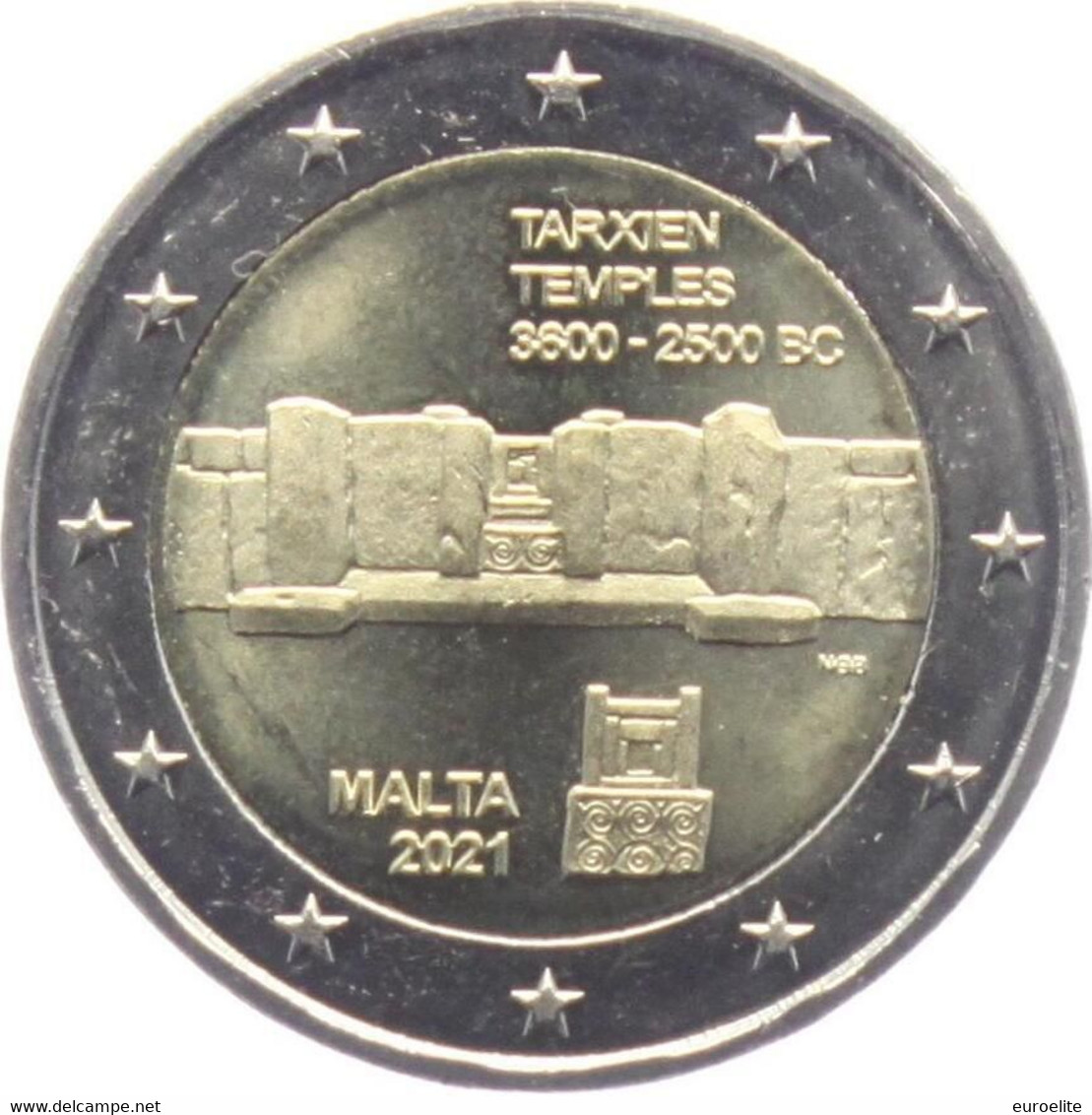 2 EURO Malta 2021 - “Templi Di Tarxien” - Malta