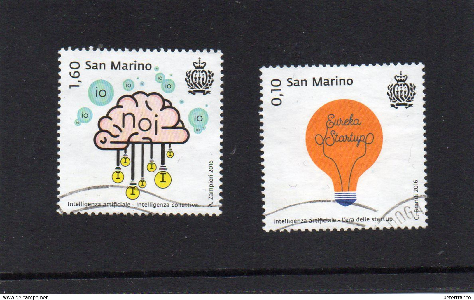 2016 San Marino - Intelligenza Artificiale - Used Stamps