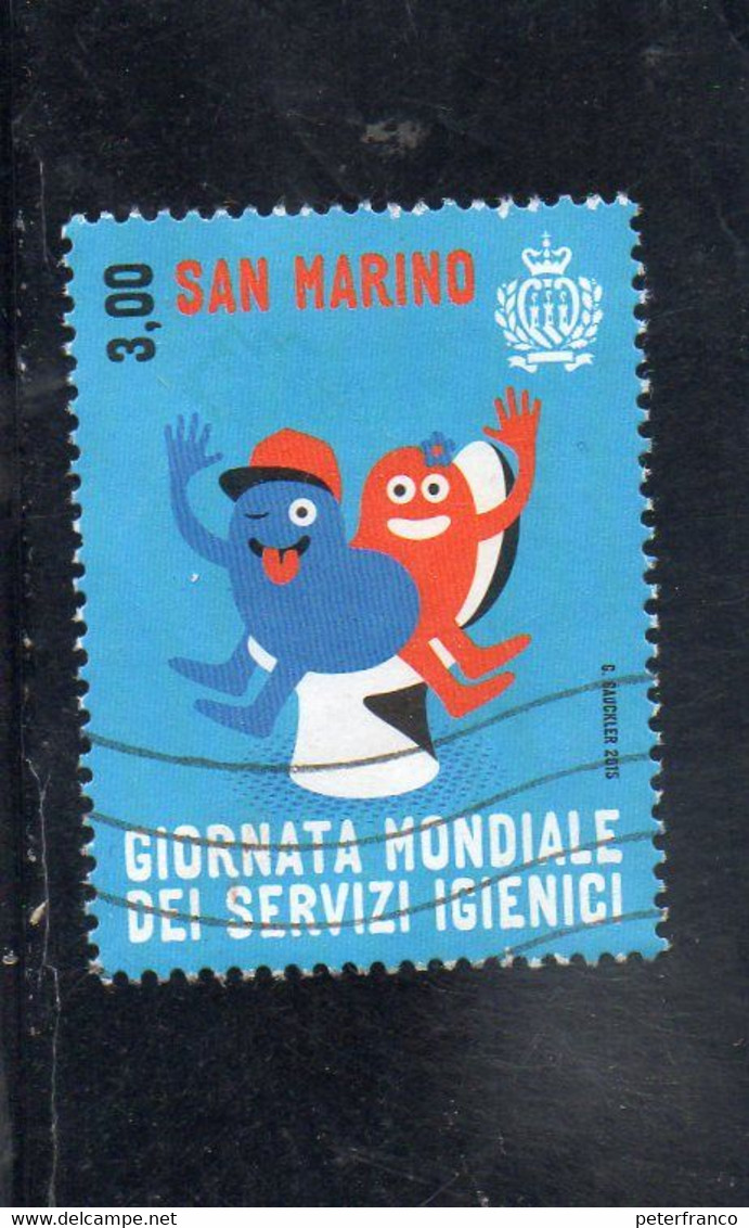 2015 San Marino - Giornata Mondiale Dei Servizi Igienici - Gebruikt