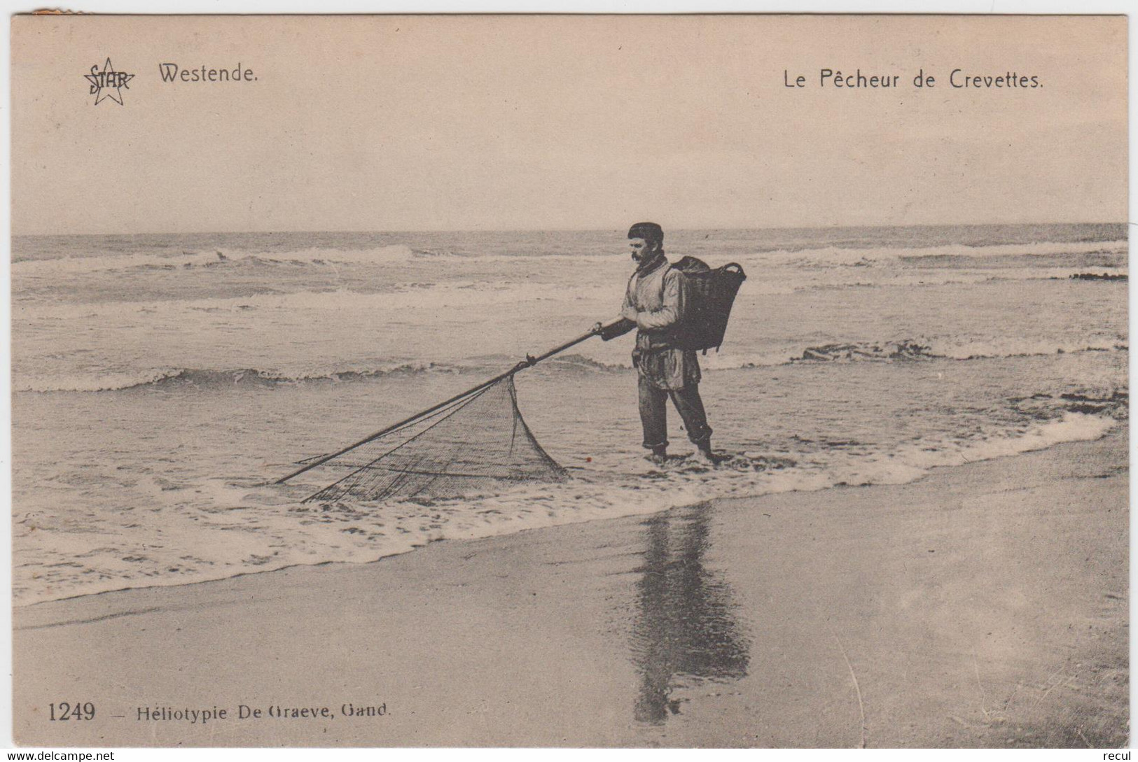 BELGIQUE - Westende - Le Pêcheur De Crevettes  ( - Timbre à Date De 1912 ) - Westende