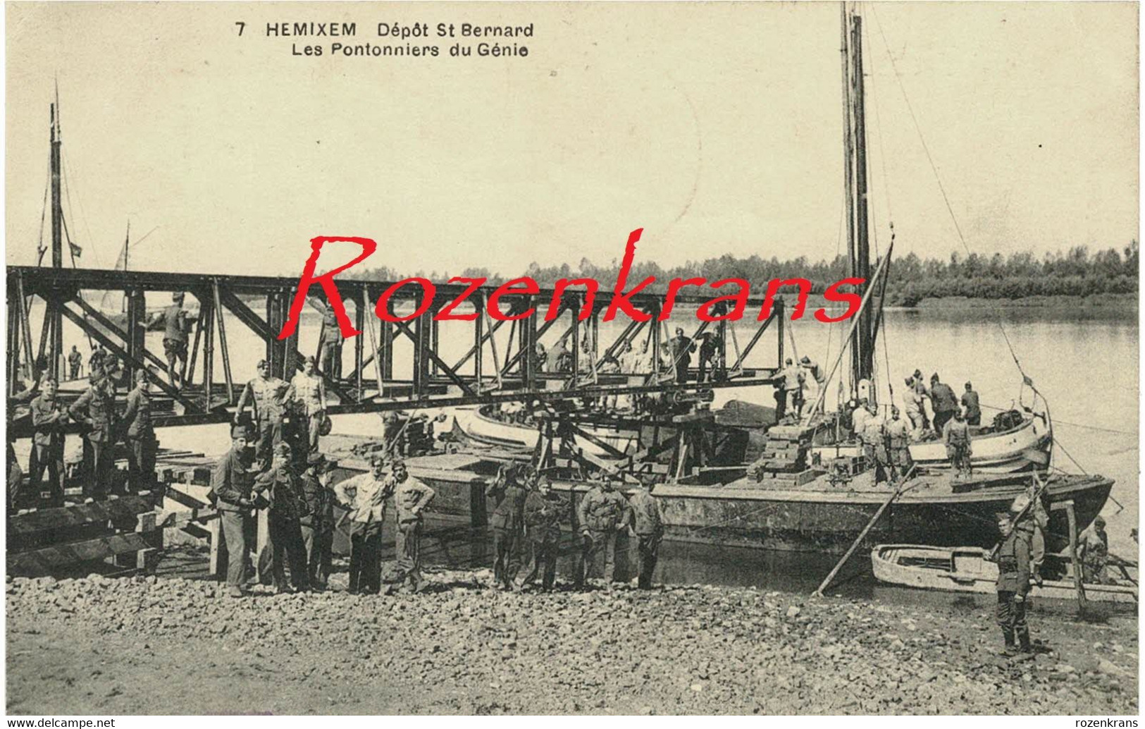 Hemixem Hemiksem Depot St Bernard Les Pontonniers Du Genie Belgian Army Armee Belge Military Ponton Schelde - Hemiksem