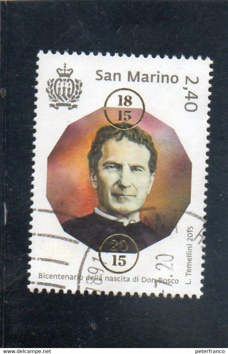 2015 San Marino - Don Giovannni Bosco - Gebruikt