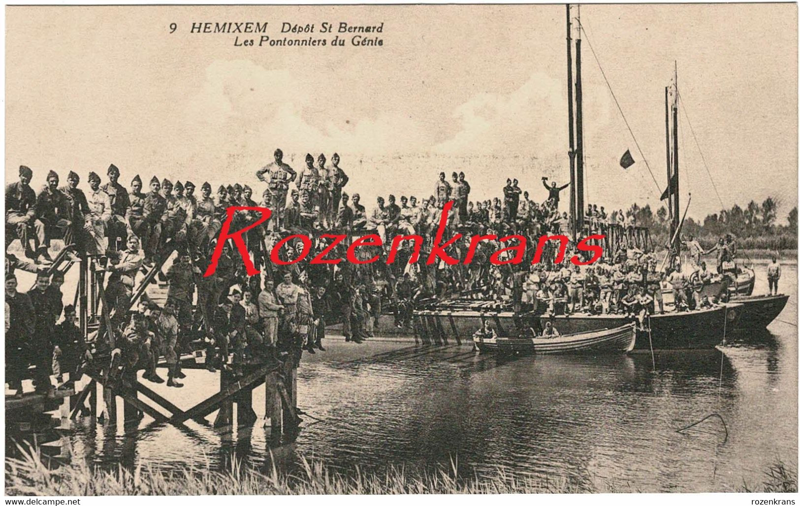 Hemixem Hemiksem Depot St Bernard Les Pontonniers Du Genie Belgian Army Armee Belge Military Ponton Schelde - Hemiksem