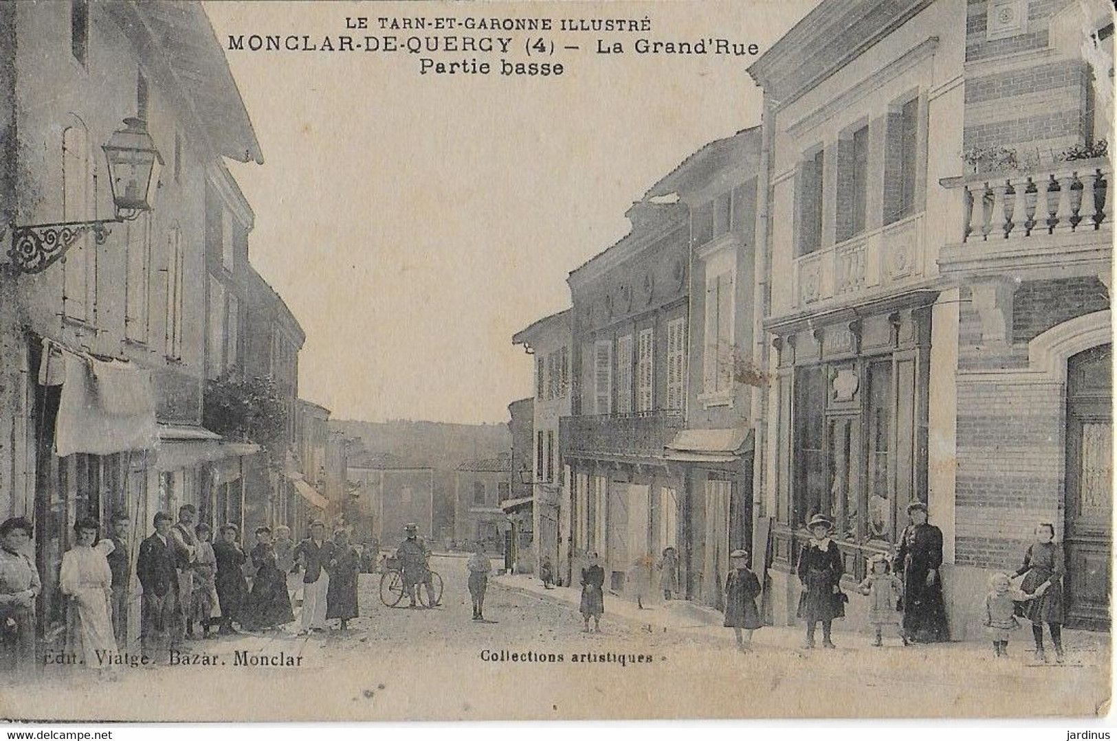 MONCLAR DE QUERCY ( Le Tarn Et Garonne Illustré ) / La Grand'Rue  - Partie Basse  Animée ( 1916) - Montclar De Quercy