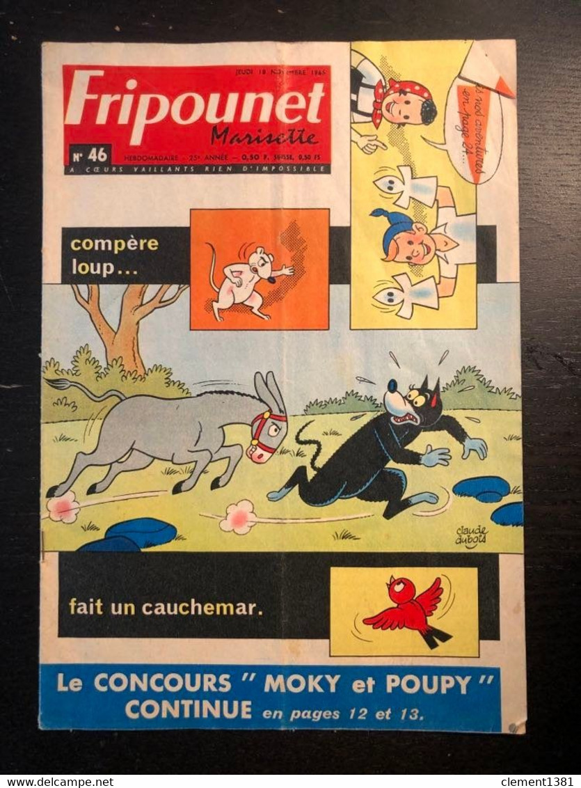 Fripounet Et Marisette BD Jeunesse N°46 18 Novembre 1965 - Fripounet