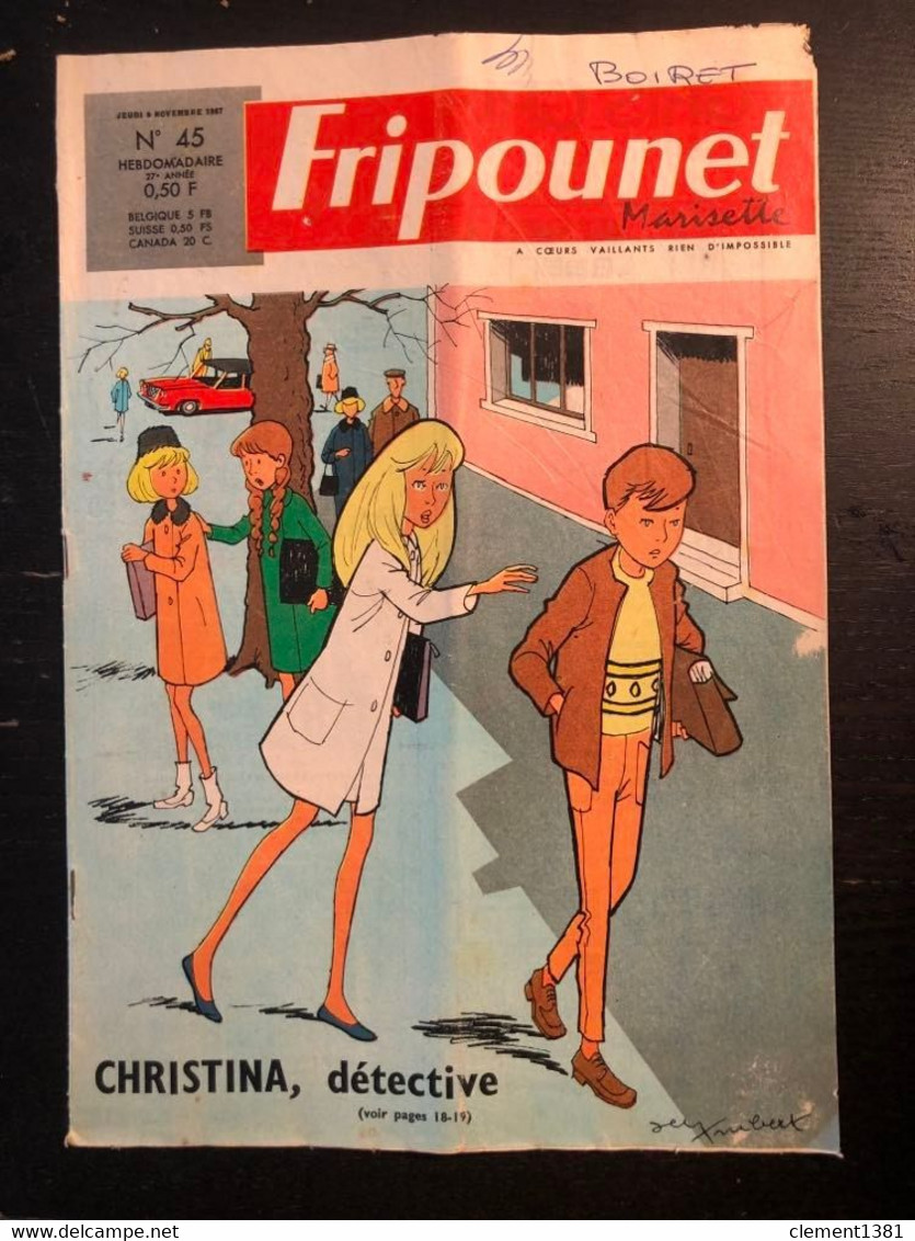 Fripounet Et Marisette BD Jeunesse N°45 9 Novembre 1967 - Fripounet