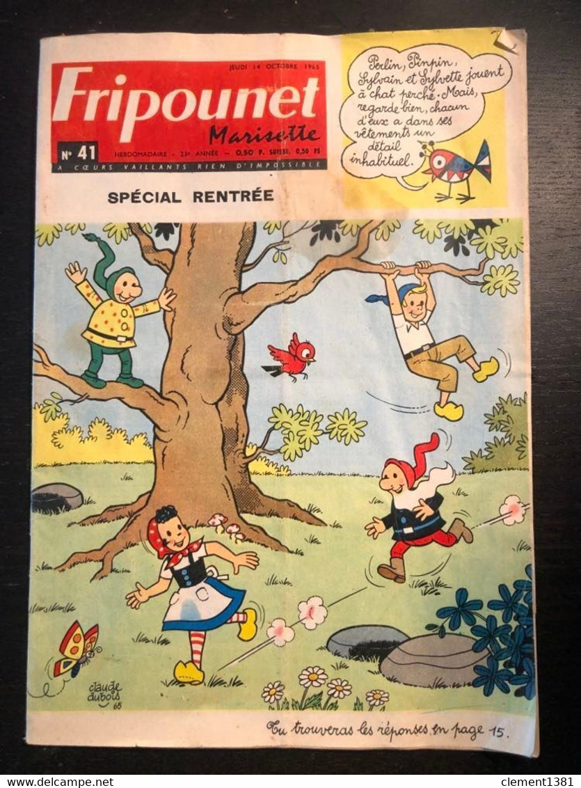 Fripounet Et Marisette BD Jeunesse N°41 14 Octobre 1965 - Fripounet