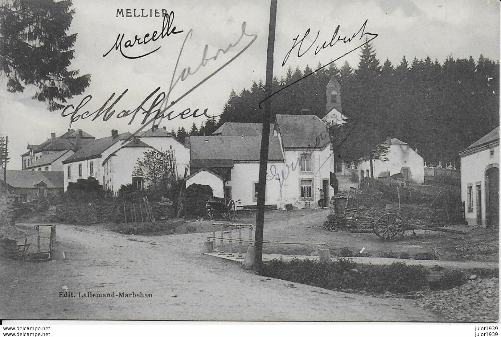 MELLIER ..-- Village . Vers MARCINELLE ( Melle Nelly DELADRIERE ) . Voir Verso . - Léglise