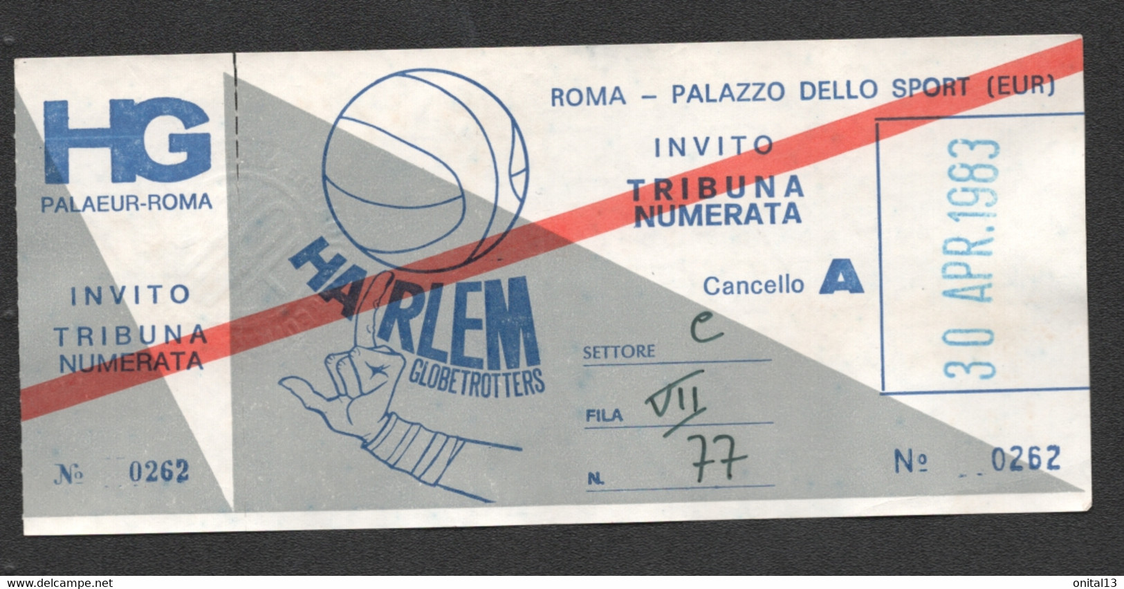 1983 HARLEM GLOBE-TROTTERS / ROMA PALAZZO DELLO SPORT / BASKET BALL  C3380 - Sonstige & Ohne Zuordnung