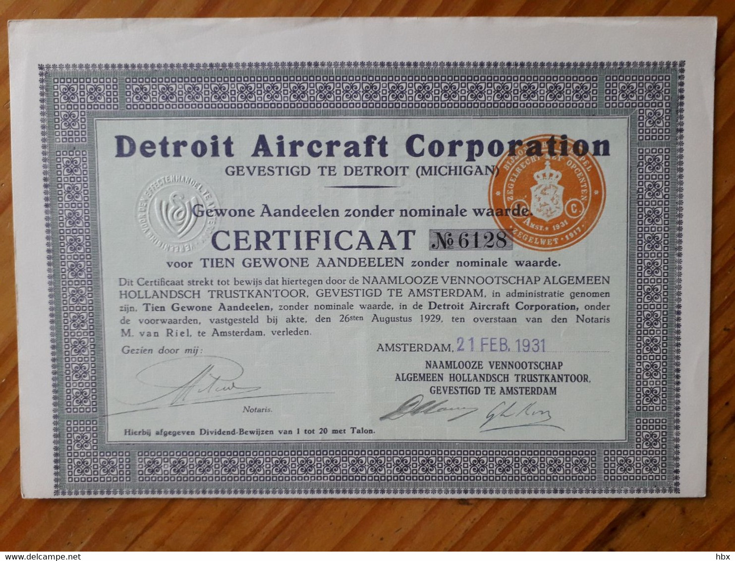 Detroit Aircraft Corporation - 1931 - Luchtvaart