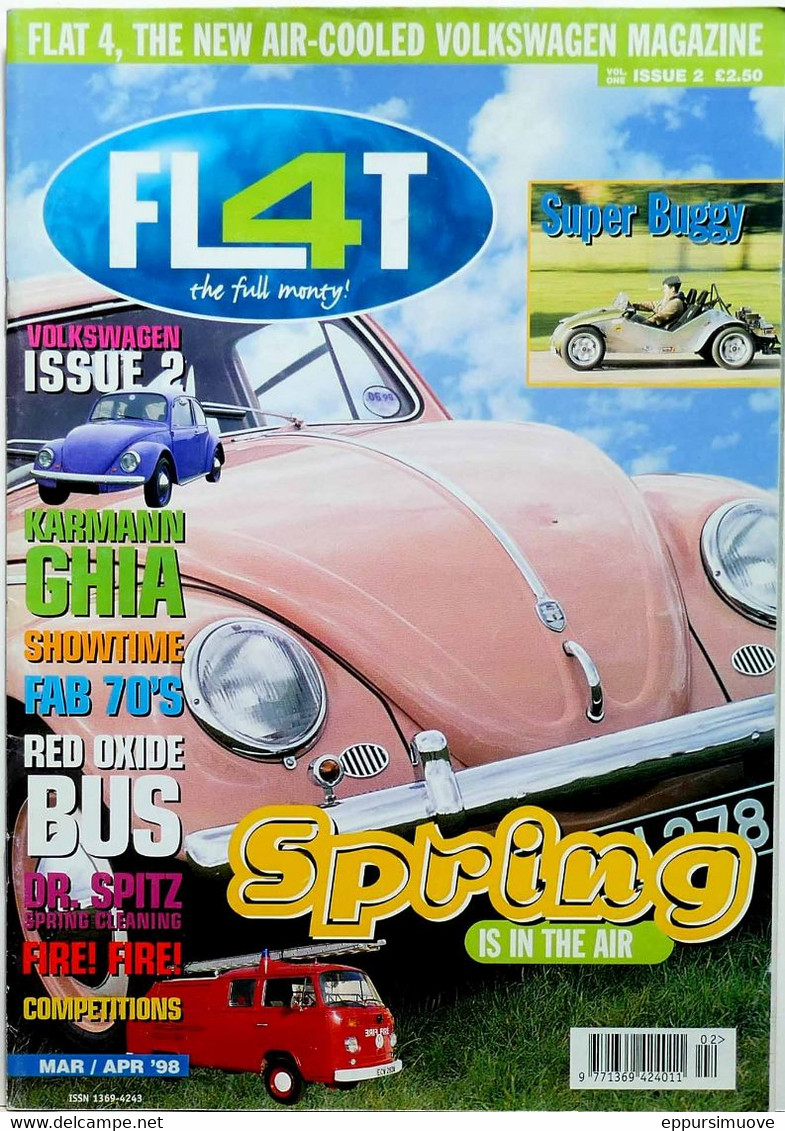 FL4T MAGAZINE N°2 - 1998 - VOLKSWAGEN KARMANN GHIA VW FIRE TRUCK - Transportes