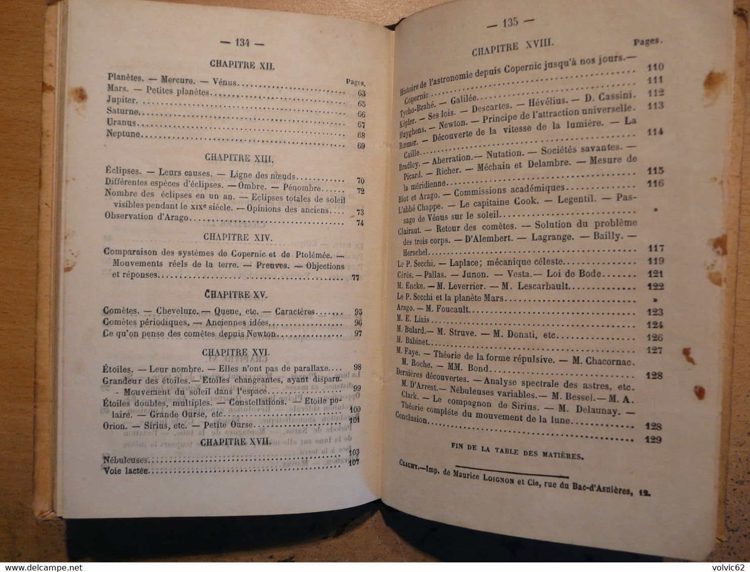 Astronomie Vulgarisée 1869 à L'usage Des écoles Et Des Campagnes Boillot Paul Dupont éditeur - Astronomie