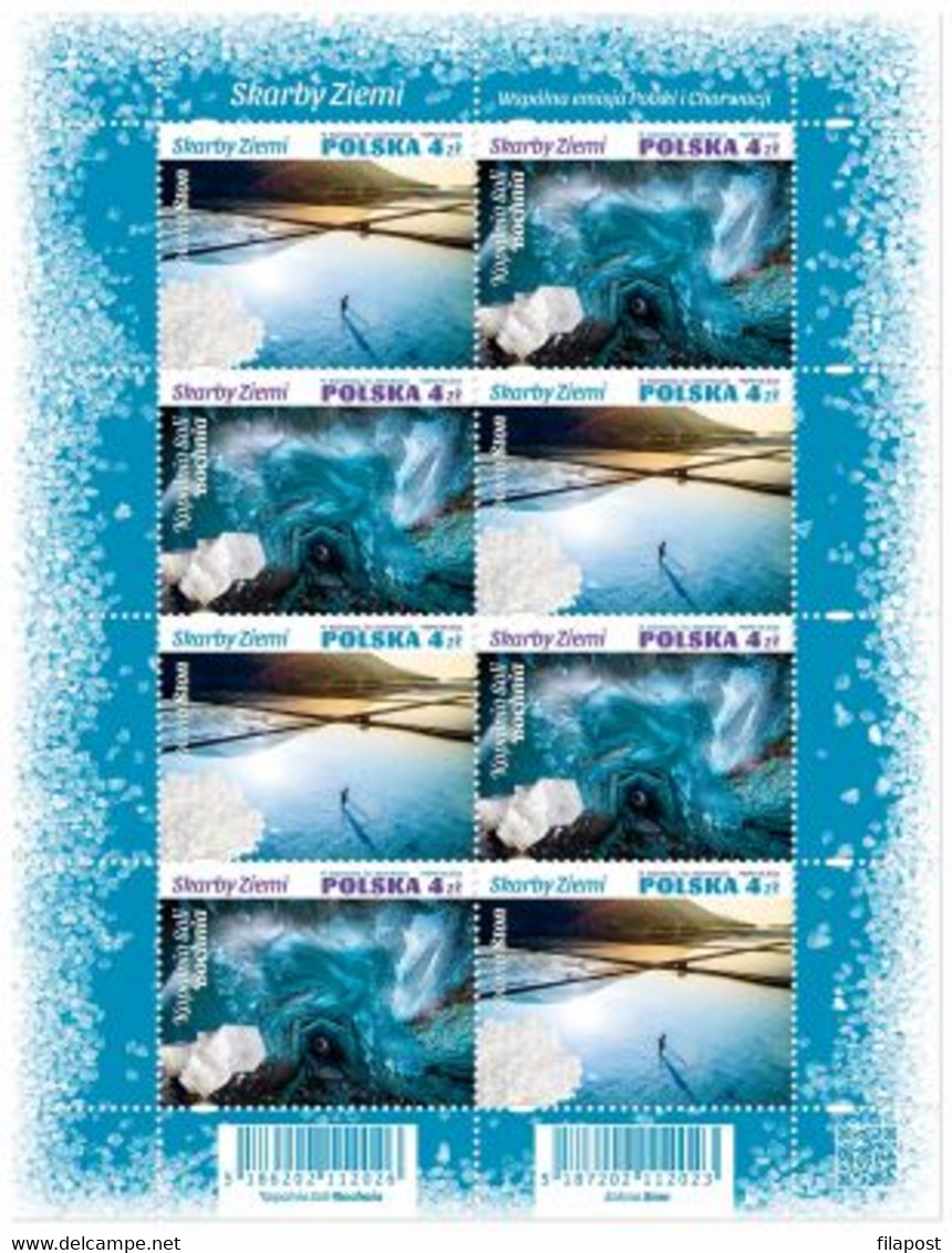 Poland 2021 / Treasures Of The Earth /Solana Ston Salt Mine, Sea,Bochnia Salt Mine,rock Salt Crystals, Full Sheet MNH** - Feuilles Complètes