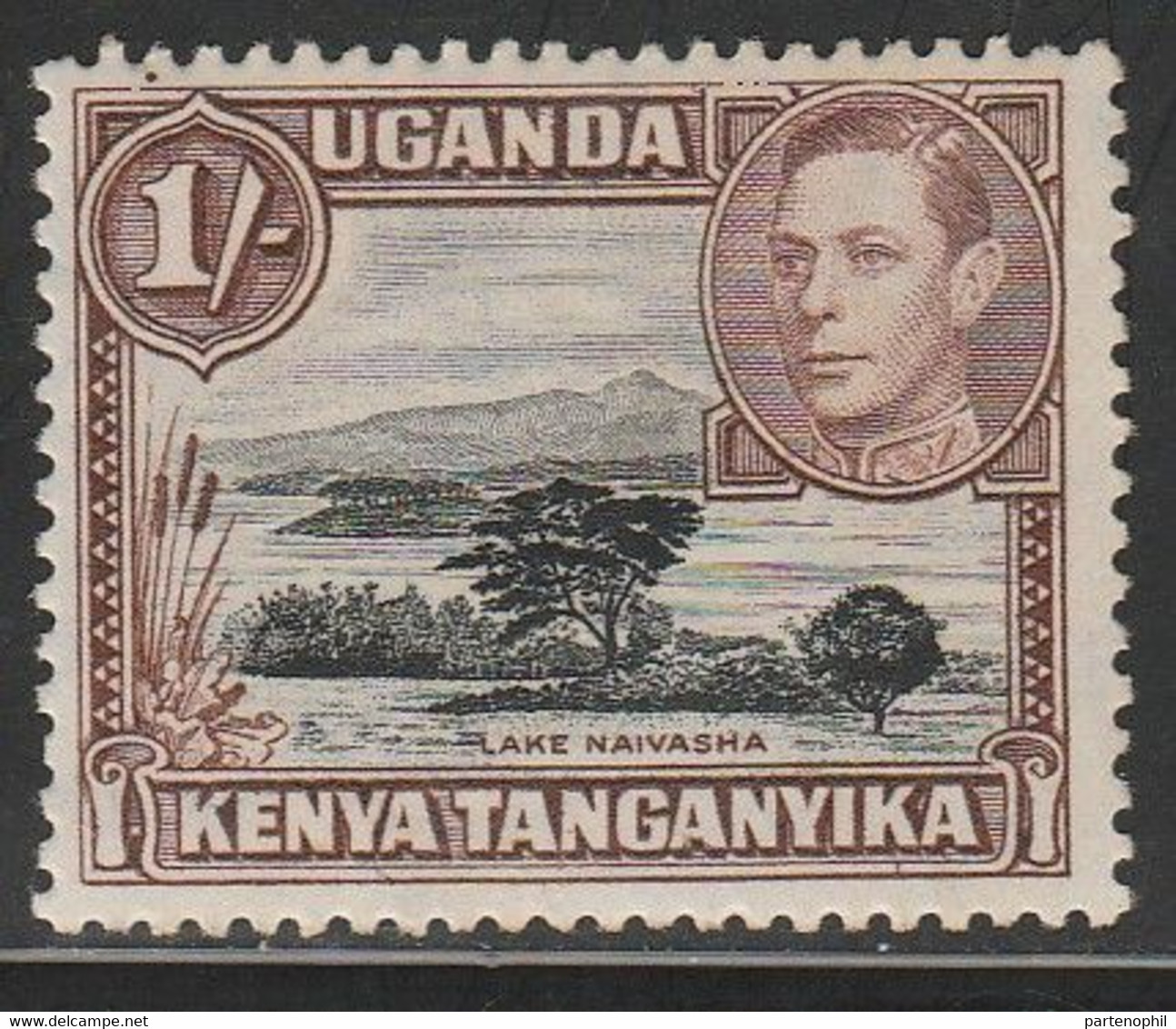 Uganda - Giorgio VI 1s. 13x12½ MNH - Ouganda (...-1962)