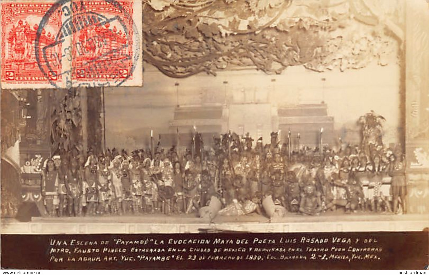 Mexico - CHIGNAHUAPAN - Una Escena De Payambé En El Teatro Peon Contreras, El 23 De Febrero De 1930 - REAL PHOTO - Ed. D - Mexiko