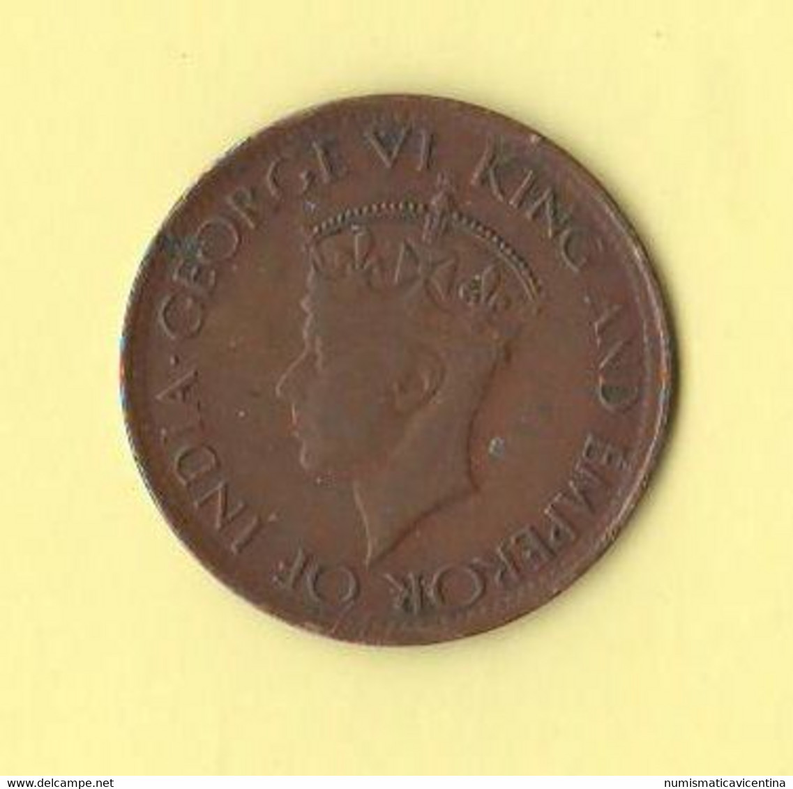 Ceylon 1 One Cent 1942 King George VI° British Administration  Bronze Coin - Otros – Asia