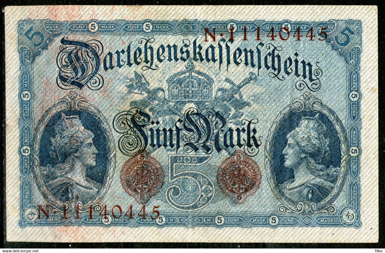 Germany,5 Mark 1914,P- 47c,as Scan - 5 Mark